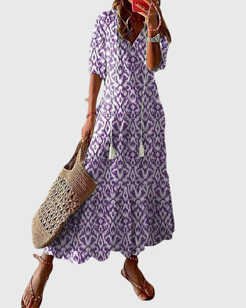 Amalia | Vintage boho maxi-zomerjurk