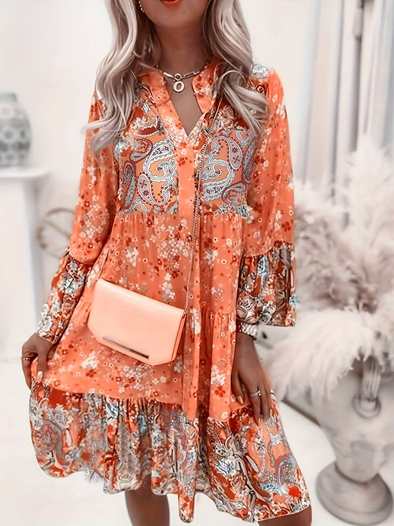 Eira - Boho jurk met print
