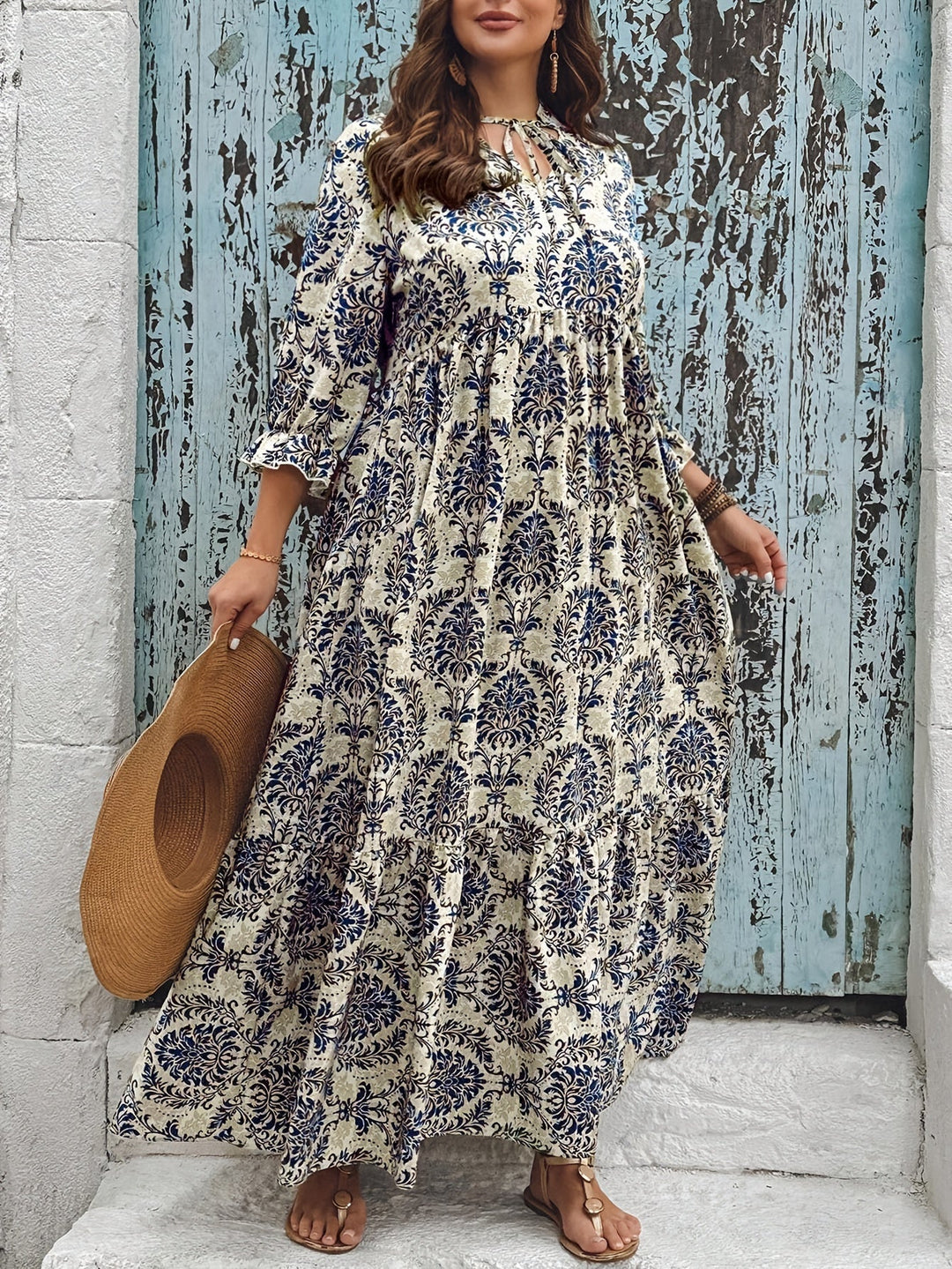 Molly - Bohemian jurk met mozaïekprint