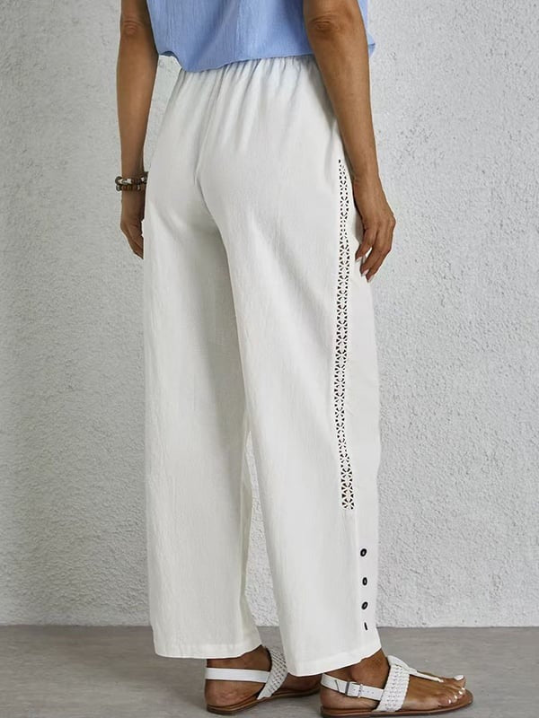 Shania - Relaxte broek met knopen