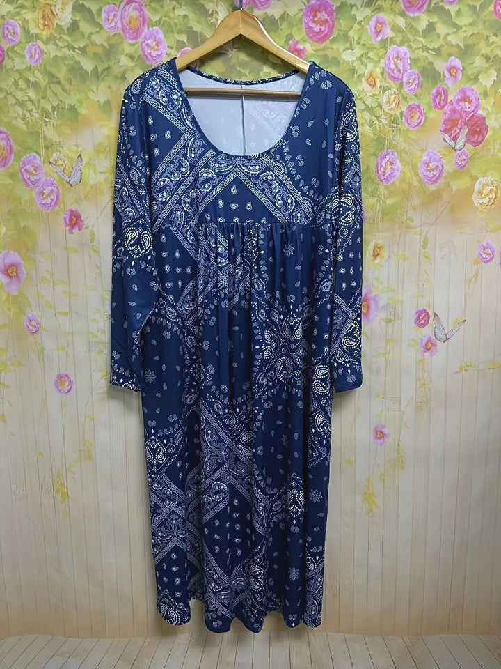 ELOWEN | CASUAL MIDI-JURK MET LANGE MOUWEN