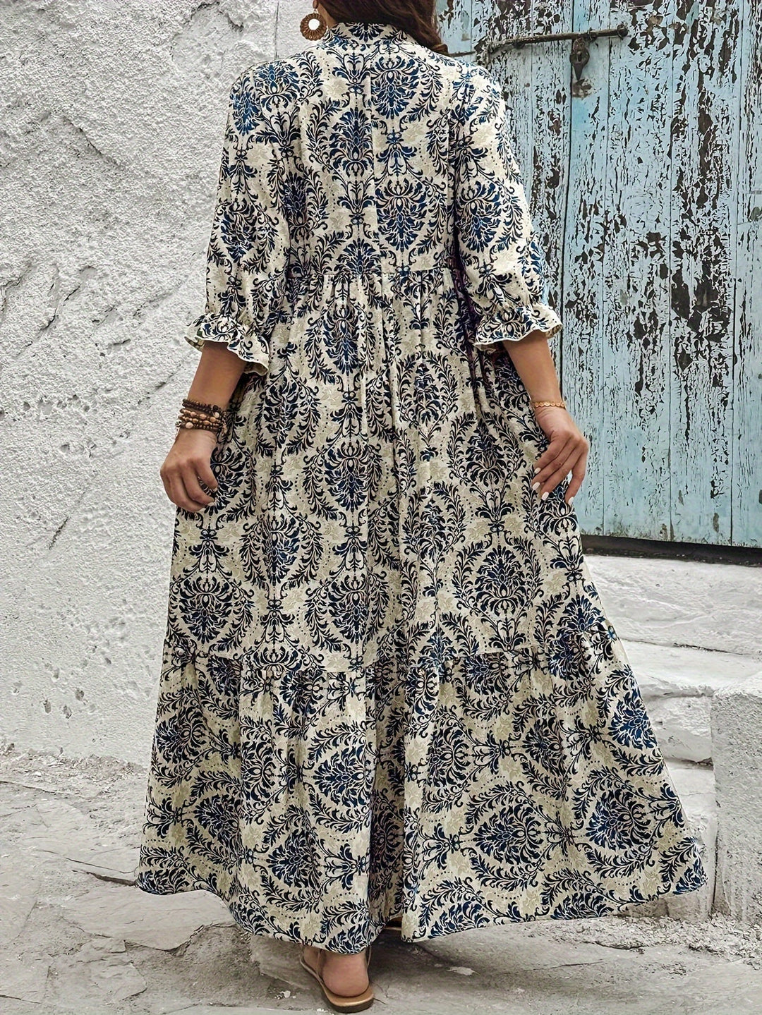 Molly - Bohemian jurk met mozaïekprint