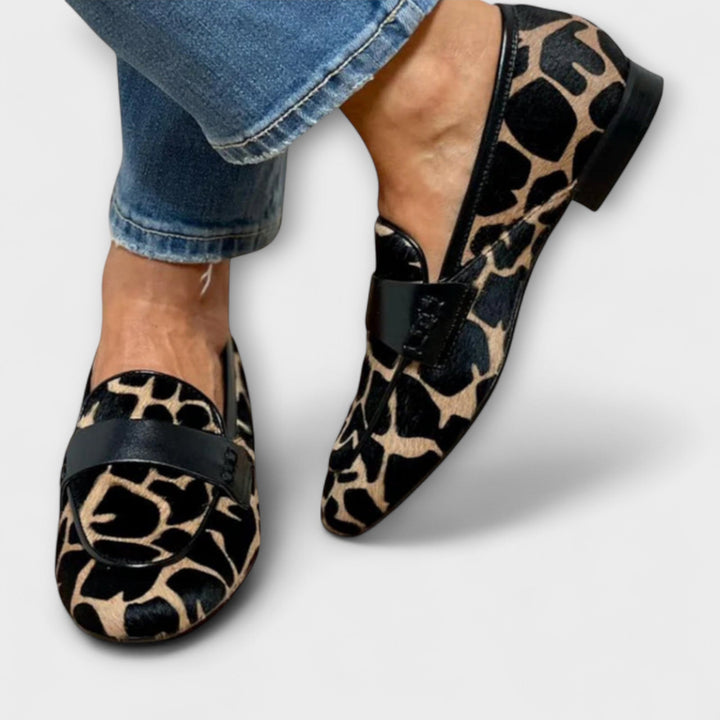 Leonie™ | loafers met luipaardprint