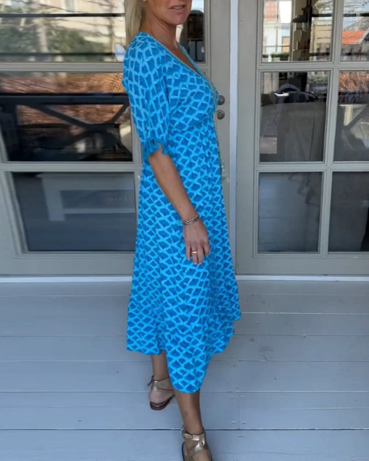 Felicity - Jurk met golvenprint