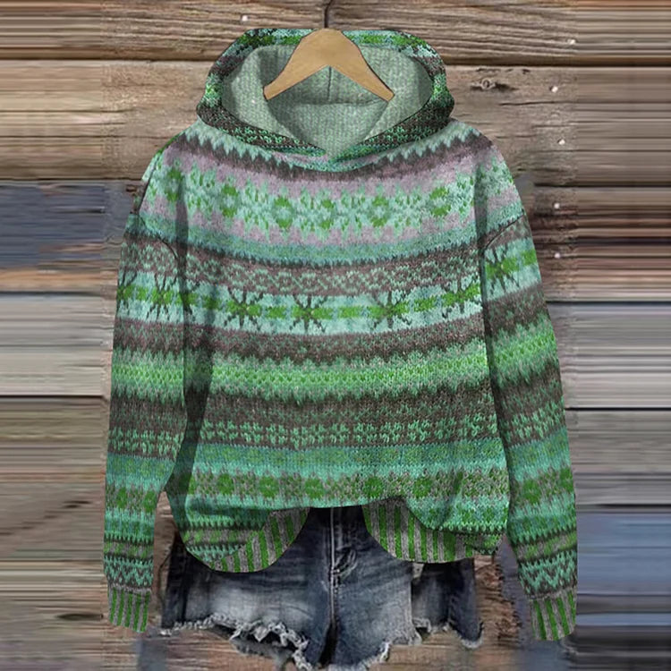 Gaby | Retro sweater met etnische print