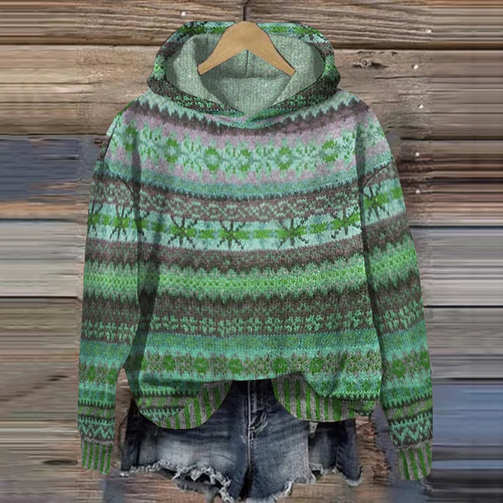 Gaby | Retro sweater met etnische print