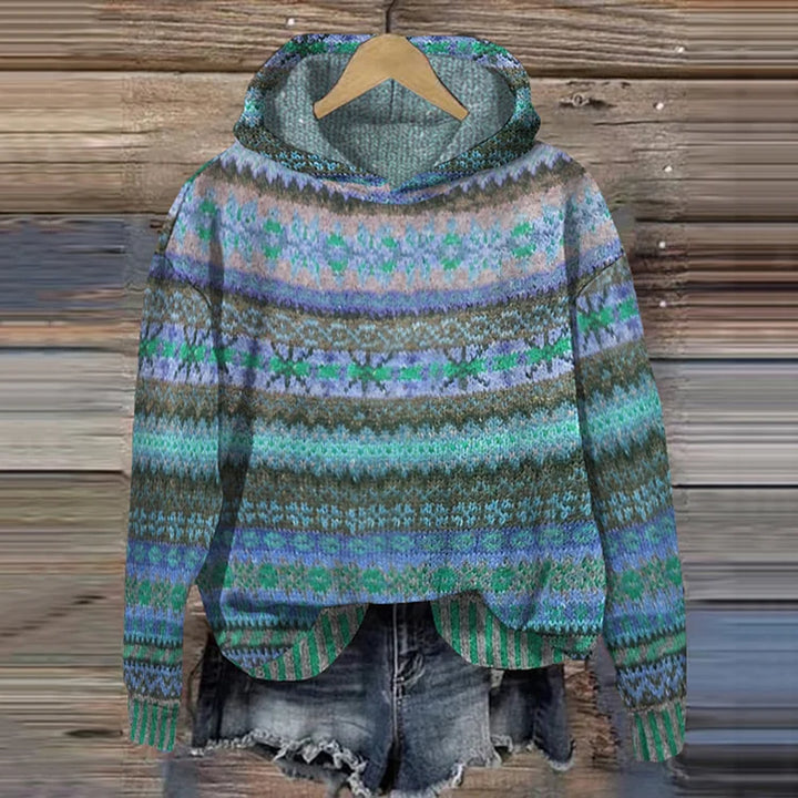 Gaby | Retro sweater met etnische print
