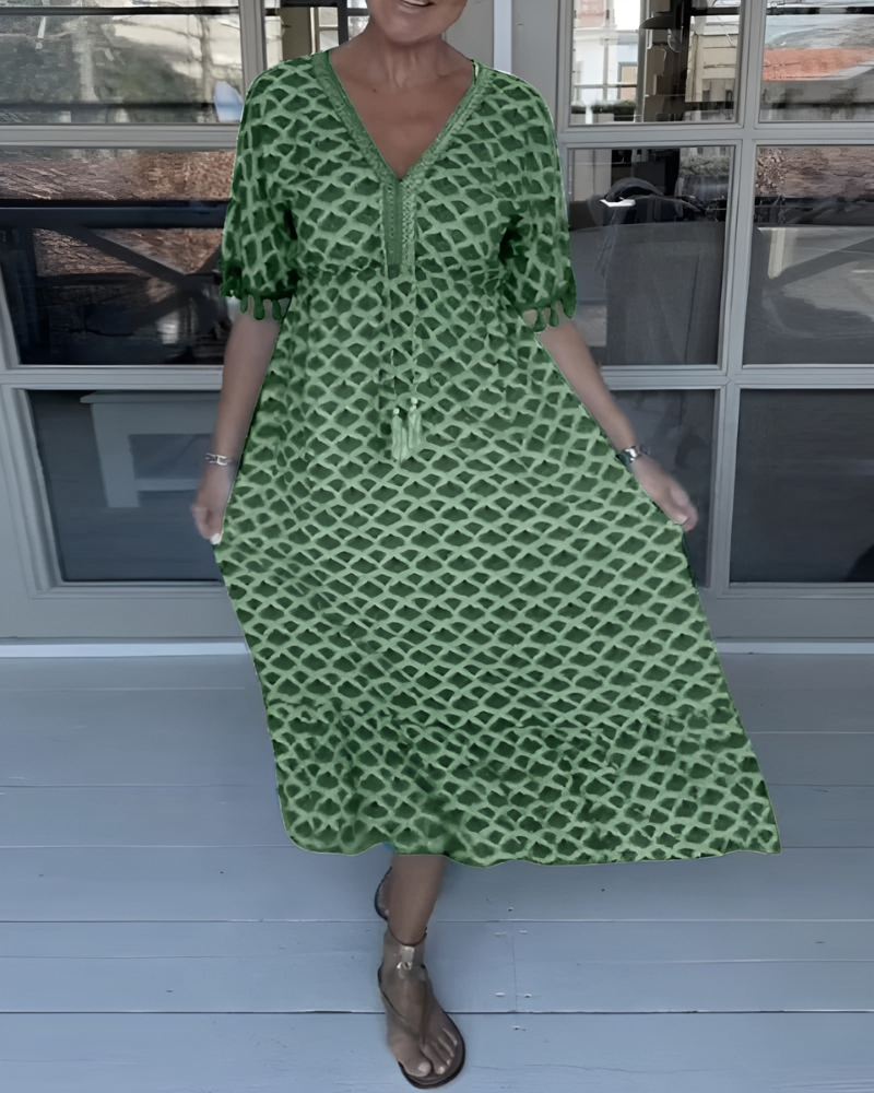 Felicity - Jurk met golvenprint