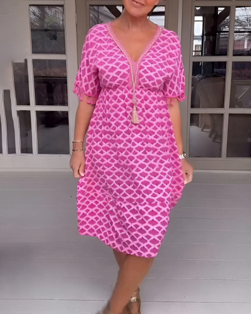 Felicity - Jurk met golvenprint