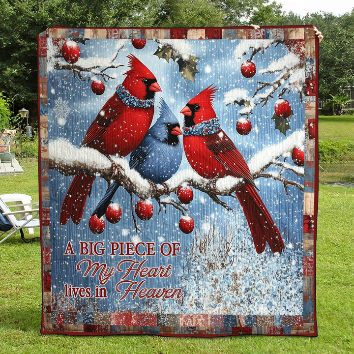 Willemien - Gewatteerde deken Un Groot Pezzo van de Mio Hart Leeft in Paradijs Kunstquilt Hangend