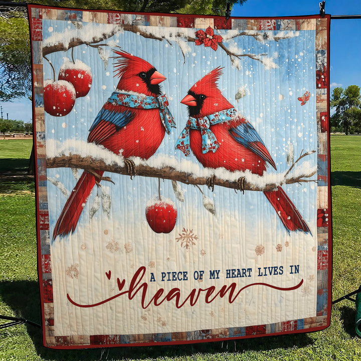 Aaltje - Gewatteerde deken Un Pezzo van de Mio Hart Leeft in Paradijs Kunstquilt Hangend