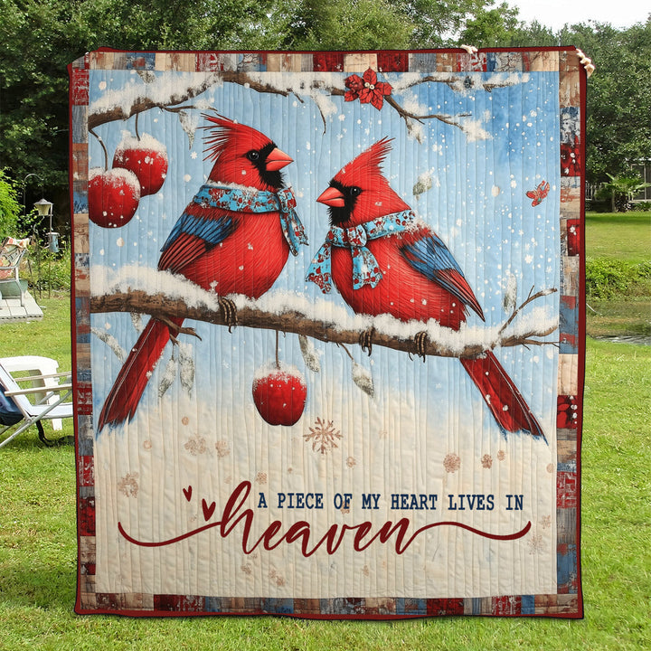 Aaltje - Gewatteerde deken Un Pezzo van de Mio Hart Leeft in Paradijs Kunstquilt Hangend
