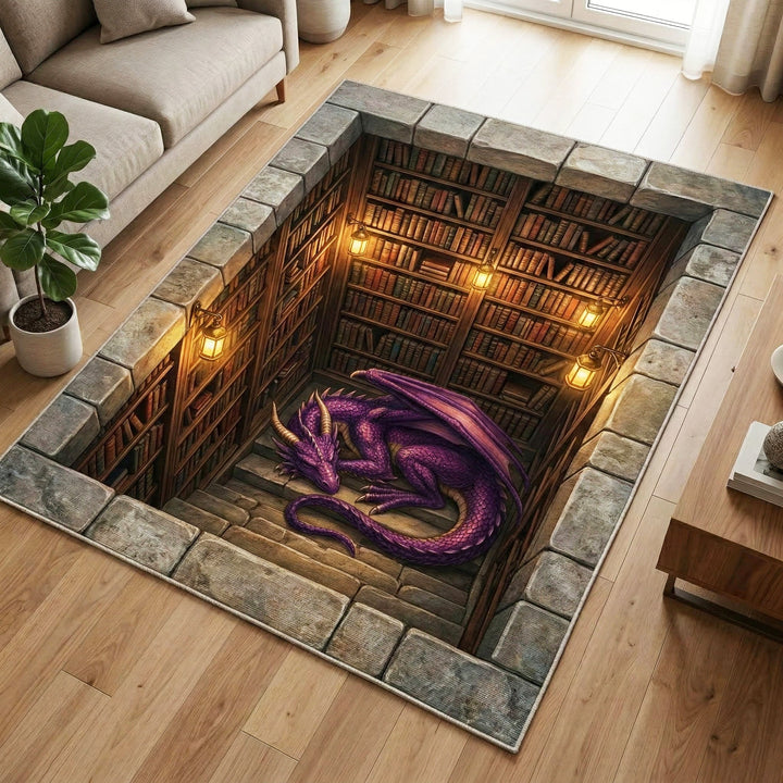 Isa - Decoratief vloerkleed Draak Amethist