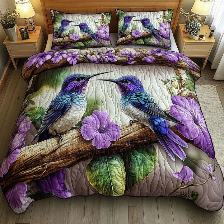 3-delige gewatteerde bedset - Vogelopvang