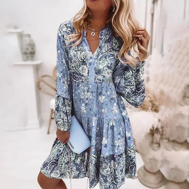 Eira - Boho jurk met print