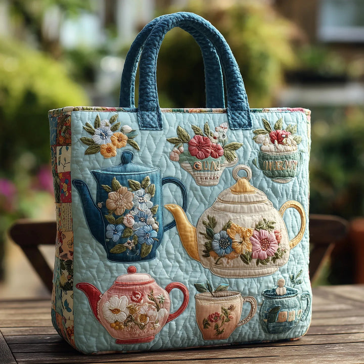 Gewatteerde tas - Bloemenpatroon