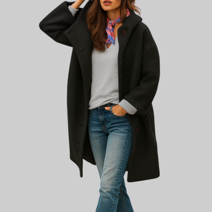 Freja | comfortabele halflange mantel voor elke dag