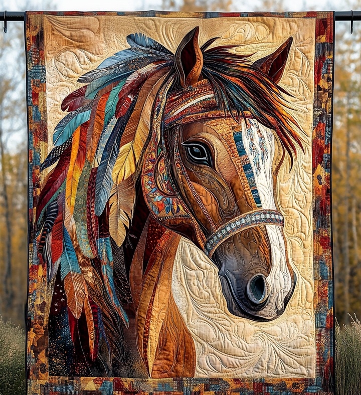 Fleur - Textiele wandkunst Paard Inheems Moedig