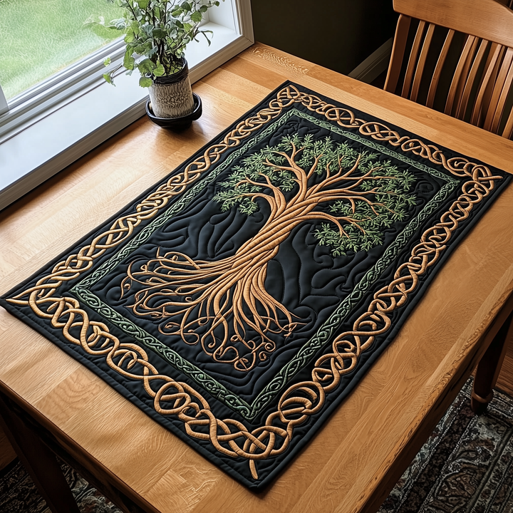 Tess - Gewatteerde placemat Boom Geest Keltisch