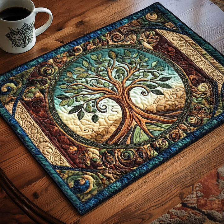 Lotte - Gewatteerde placemat Boom van de Cirkel Keltisch