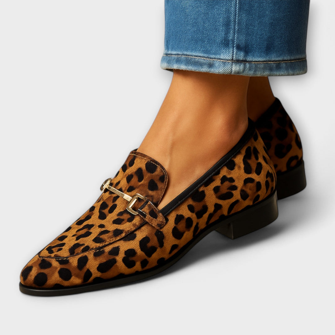 Rita™ | loafers met dierenprint