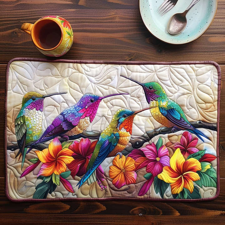 Julia - Gewatteerde placemat Gezang van Vogels Vrolijke