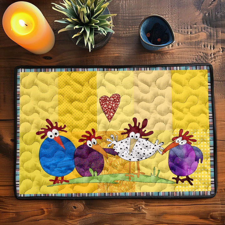 Eline - Gewatteerde placemat Van Kip