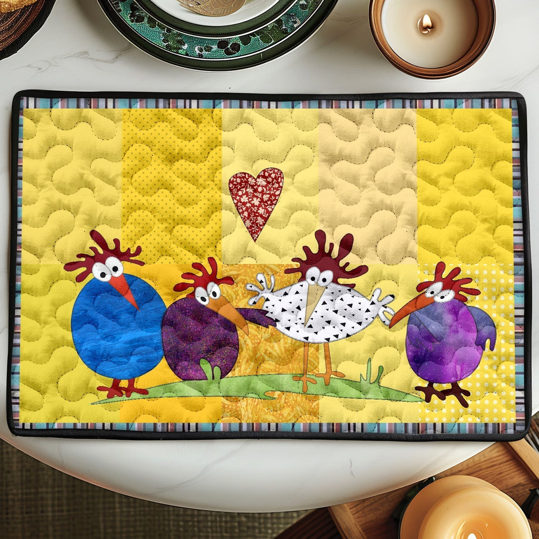 Eline - Gewatteerde placemat Van Kip