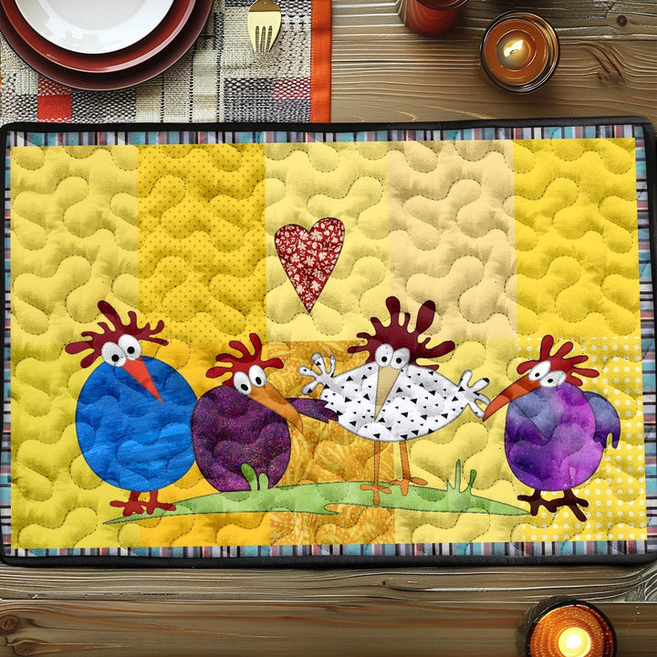 Eline - Gewatteerde placemat Van Kip
