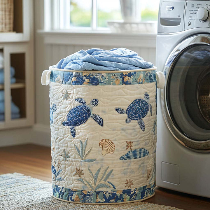 Gestoffeerde Wasmand - Zeeschildpad