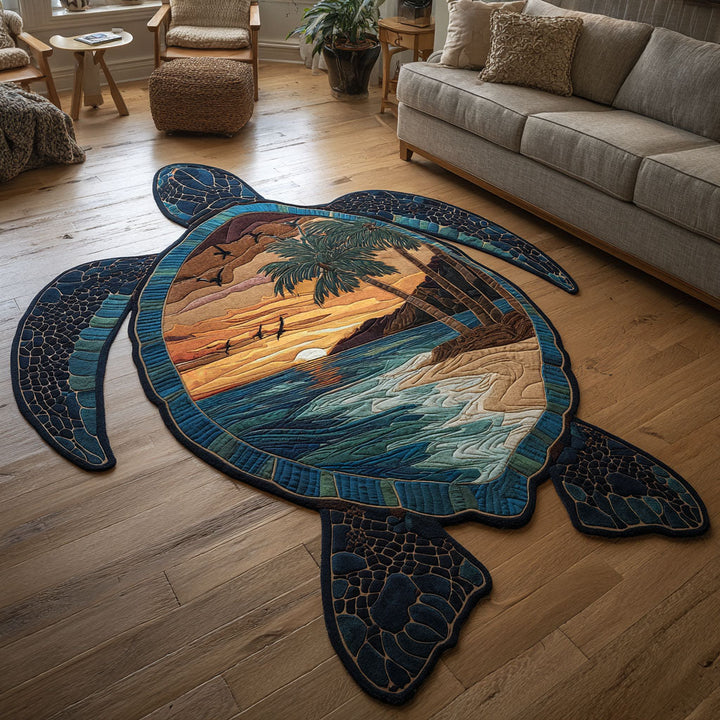 Zoë - Decoratief vloerkleed Vorm van Schildpad Paradijs Kust