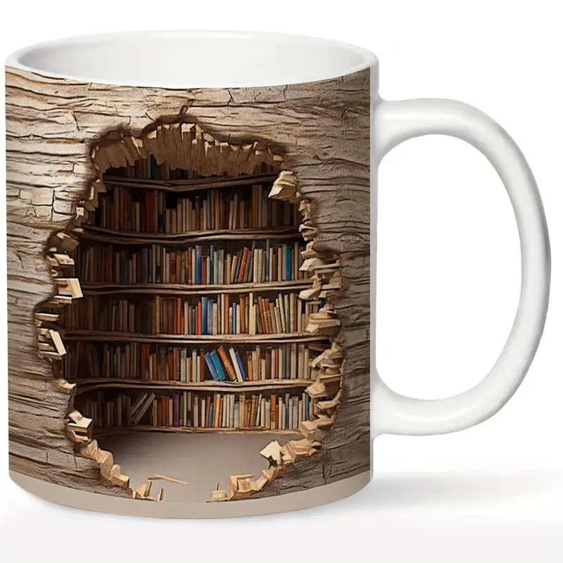 Betoverende Beker Met Warmte Geactiveerde Bibliotheek