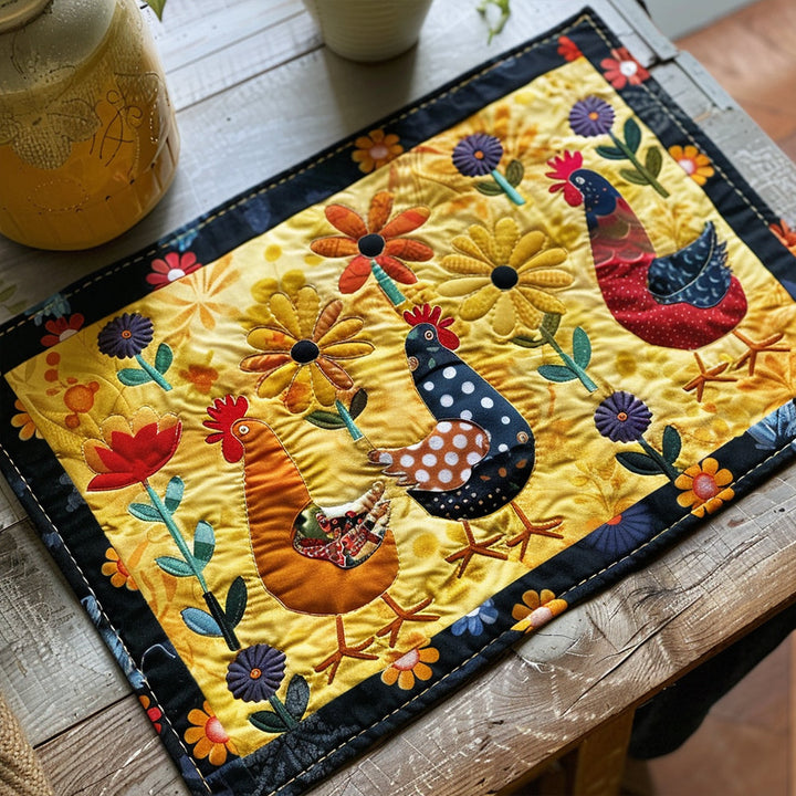 Zoë - Gewatteerde placemat Kip