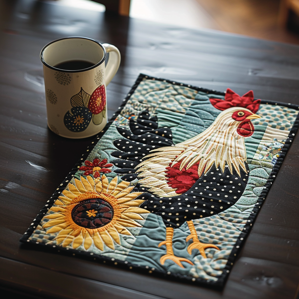 Zoë - Gewatteerde placemat Kip