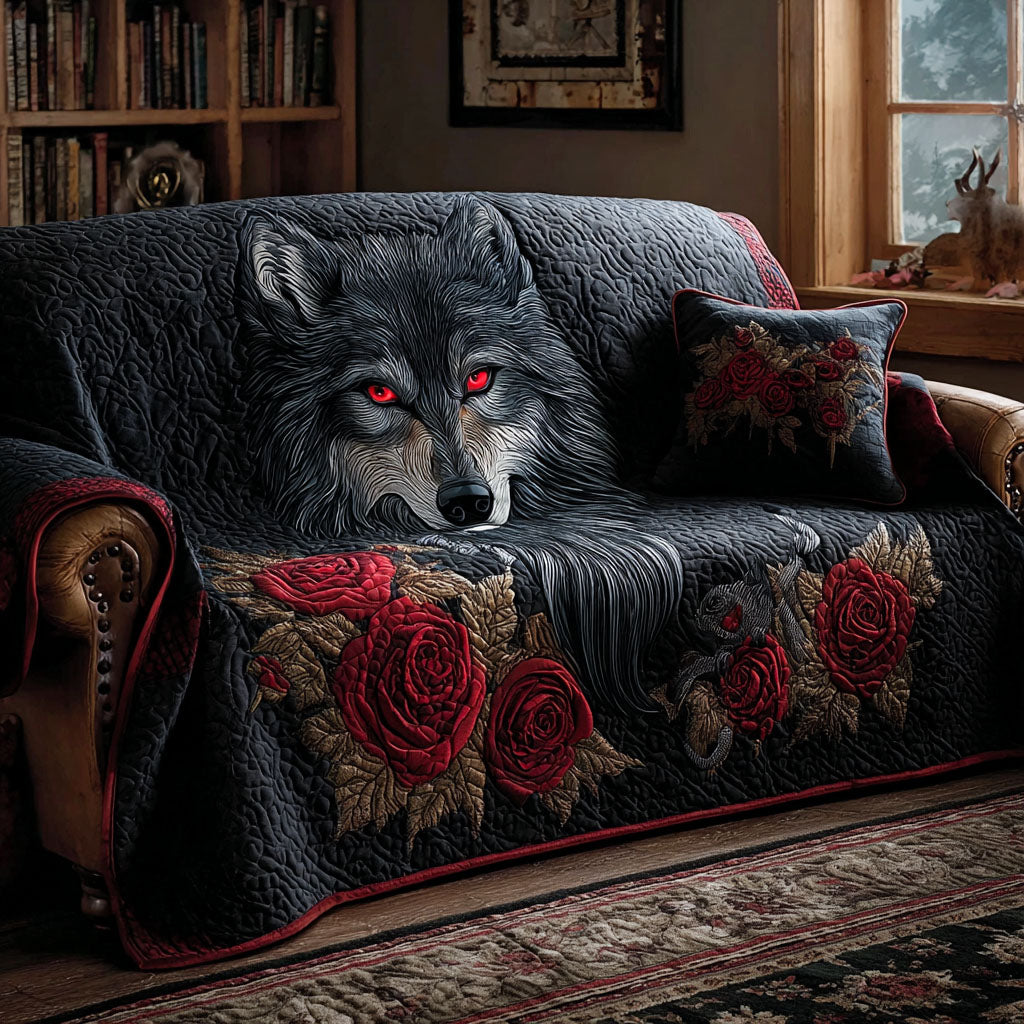 Roos - Gewatteerde bankhoes Wolf