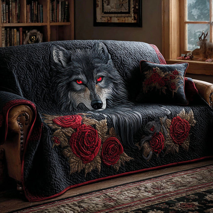 Roos - Gewatteerde bankhoes Wolf