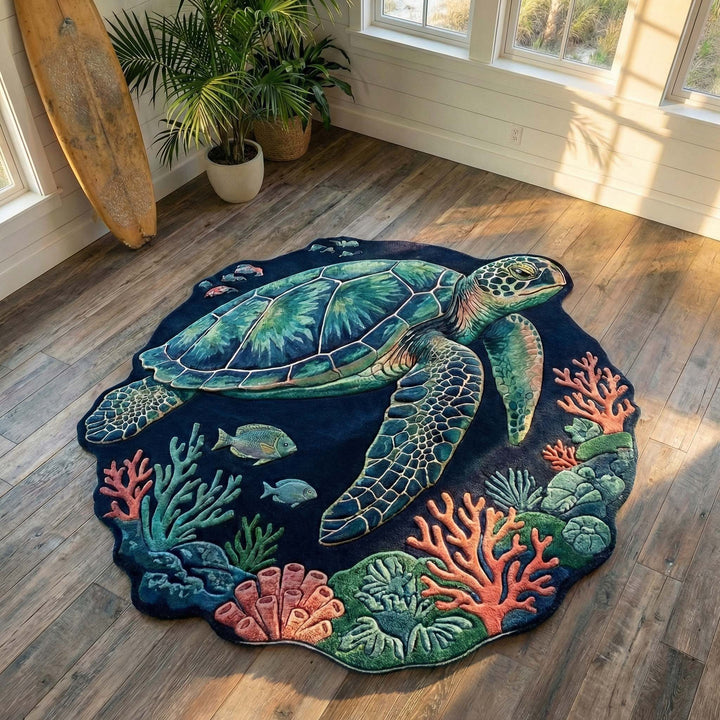 Lieke - Decoratief vloerkleed Vorm Gepersonaliseerd Schildpad Diep