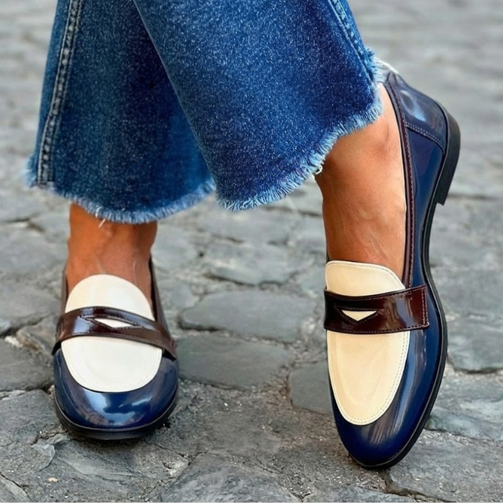 Claudia™ | loafers met contrastdetails