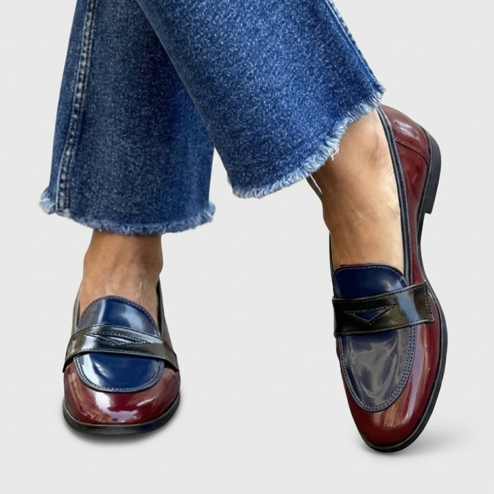 Claudia™ | loafers met contrastdetails