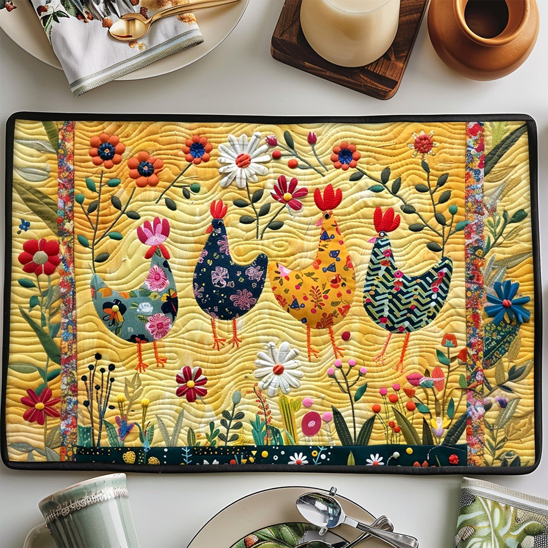 Zoë - Gewatteerde placemat Kip