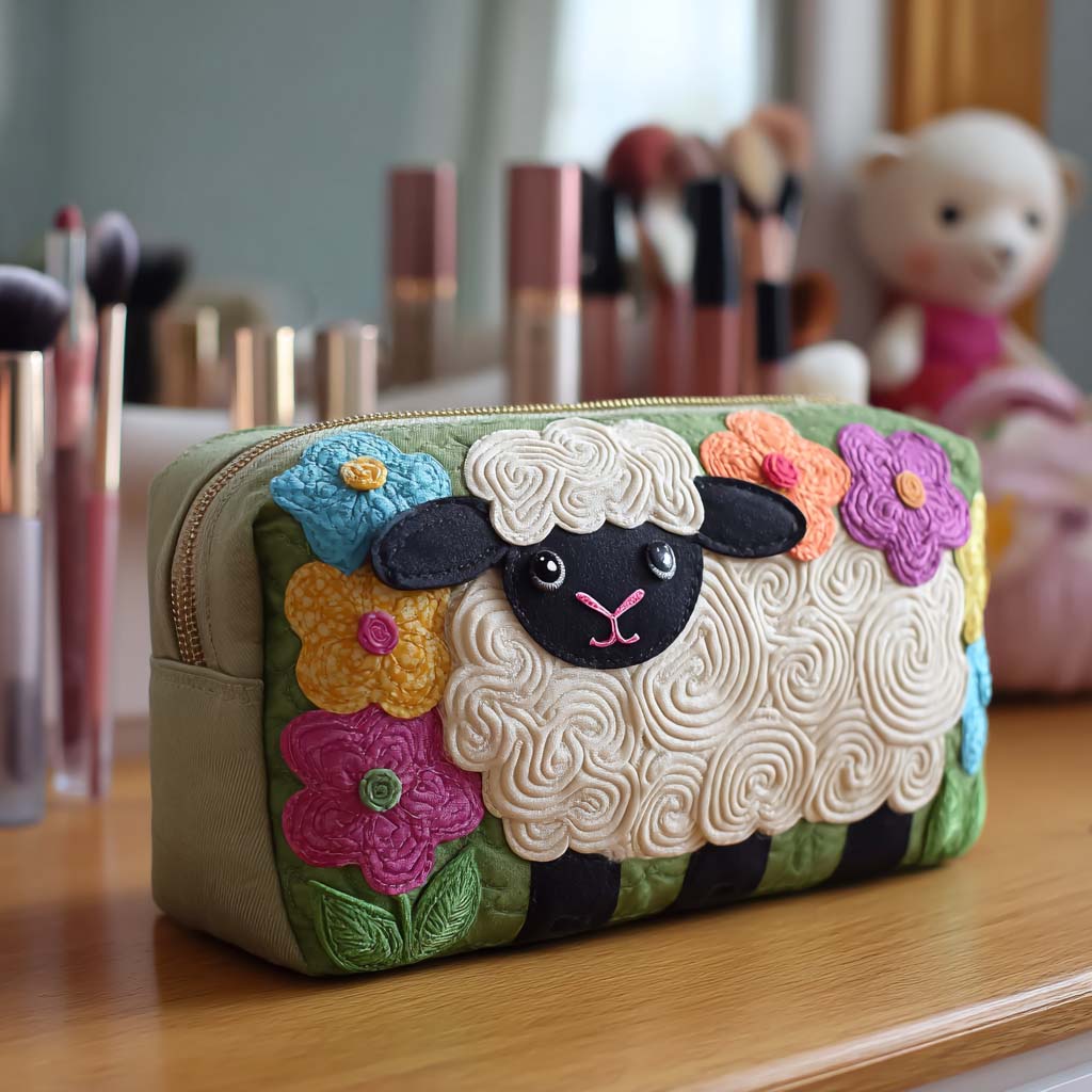 Loïs - Gewatteerde toilettas Schapen