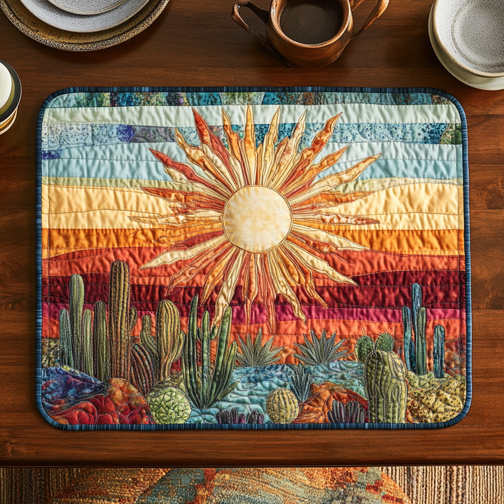 Femke - Gewatteerde placemat Gouden Horizon