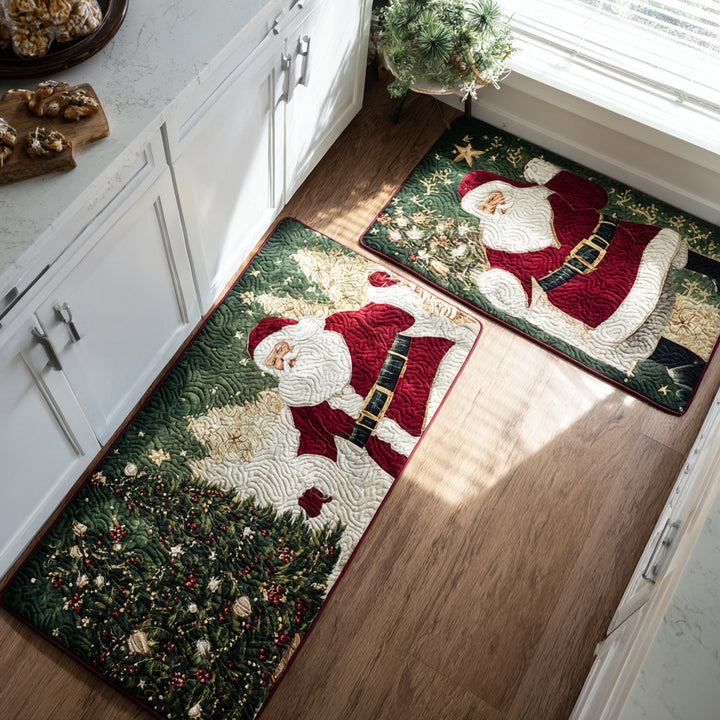 Hetty - Keukenmat Kerst met Kerstman Goud