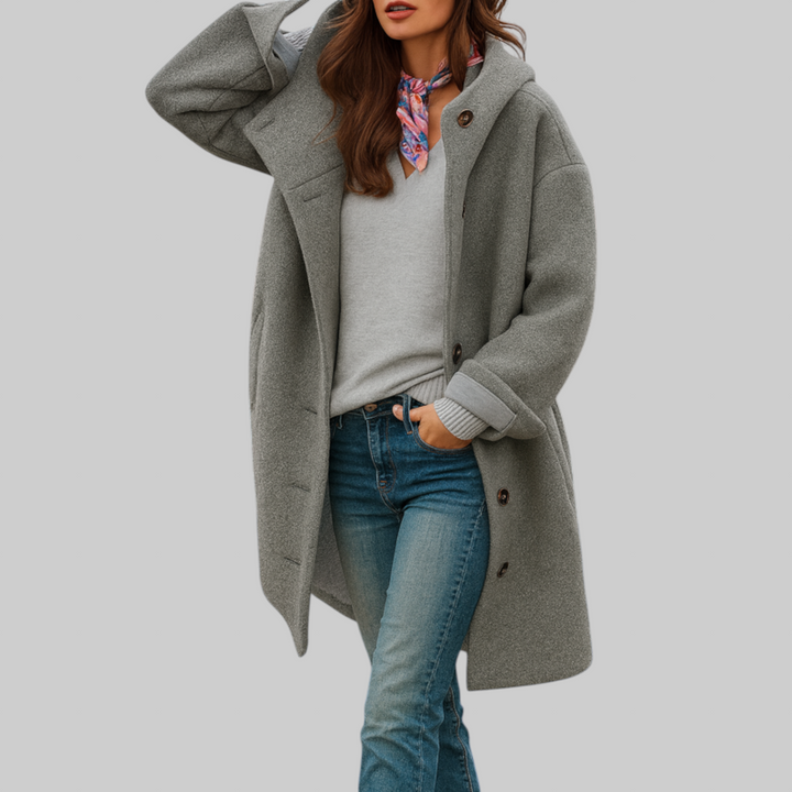 Freja | comfortabele halflange mantel voor elke dag
