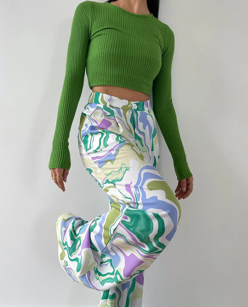 Zyra - Set met opvallende swirl-print