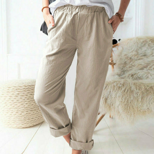 Neria - Broek met zachte structuur