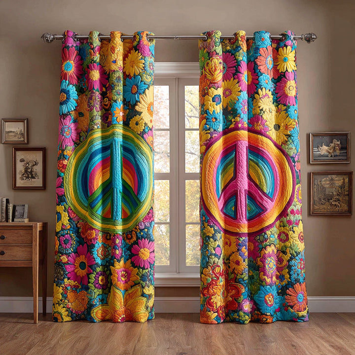 Hippie Peace Dream Gevoerde Gordijnen NCU0TD1491