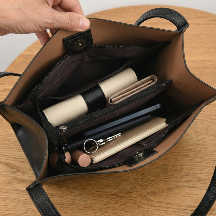 Elena™ | Elegante leren schoudertas