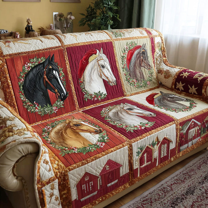 Hilde - Gewatteerde bankhoes Sfeer Kerst Country