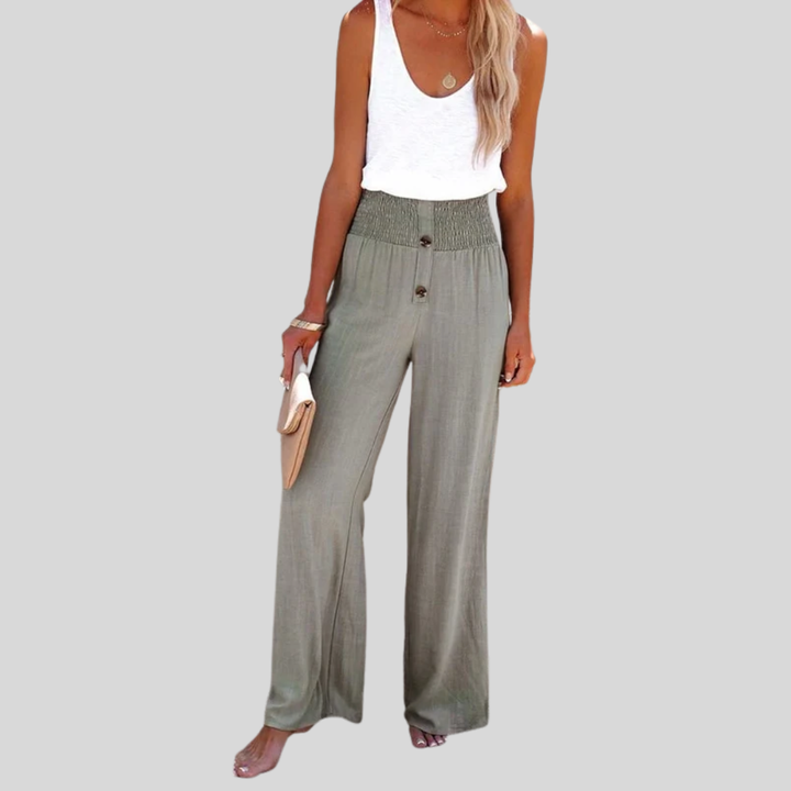 Riana - Relaxte broek met hoge taille